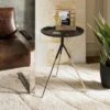 Discount 👍 Lark Tri Leg Contemporary Glam Side Table Matte Black - Safavieh 😍 -End And Side Tables shop unnamed file 4798
