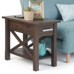 Discount ✔️ 14" Waterloo Narrow Side Table - Wyndenhall Distressed Gray 🛒
