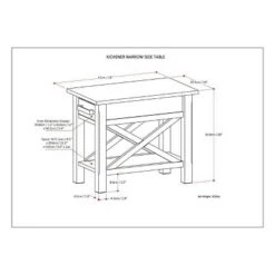 Discount ✔️ 14" Waterloo Narrow Side Table - Wyndenhall Distressed Gray 🛒 -End And Side Tables shop unnamed file 4809