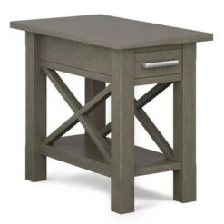 Discount ✔️ 14" Waterloo Narrow Side Table - Wyndenhall Distressed Gray 🛒 -End And Side Tables shop unnamed file 4811