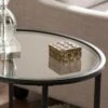 Best reviews of 🔔 Dickinson Metal/Glass Oval Side Table Black - Aiden Lane ❤️ -End And Side Tables shop unnamed file 4845