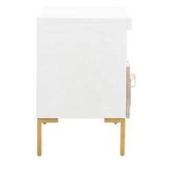 Discount ⌛ Sylvie 1 Drawer Side Table White/Gold - Safavieh 😀 -End And Side Tables shop unnamed file 4855