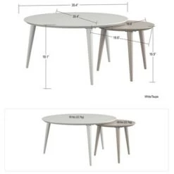 Flash Sale 💯 Carnegie Nesting Tables White - CosmoLiving by Cosmopolitan ❤️ -End And Side Tables shop unnamed file 486