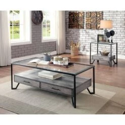 Discount ⌛ 2pc Citadel Coffee Table Set Gray - miBasics 💯