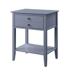 New 🧨 Grardor Side Table with USB Charging Dock - Acme Furniture Gray 🧨 -End And Side Tables shop unnamed file 4879