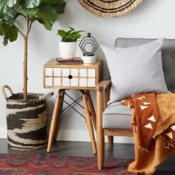 Outlet 🥰 Olivia & May Mango Wood Side Table Brown - Olivia & May 🌟