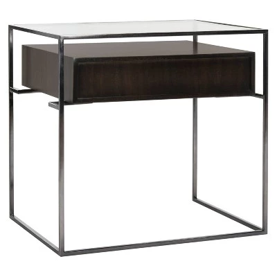 Budget π€© Caelan Glass Side Table Dark Brown - Safavieh π― 8 Budget π€© Caelan Glass Side Table Dark Brown - Safavieh π― - Image 6
