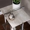 Outlet 🔔 Svamvil Faux Marble Side Table Silver/White - Aiden Lane 🥰