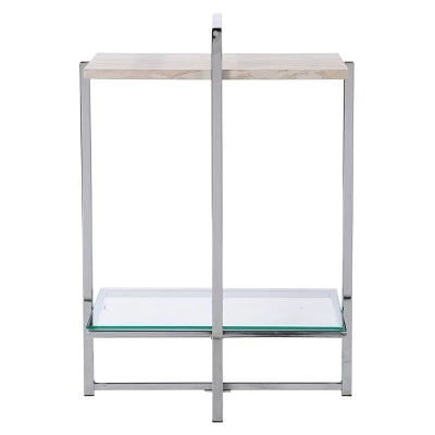 Outlet π Svamvil Faux Marble Side Table Silver/White - Aiden Lane π₯° 4 Outlet π Svamvil Faux Marble Side Table Silver/White - Aiden Lane π₯° - Image 2