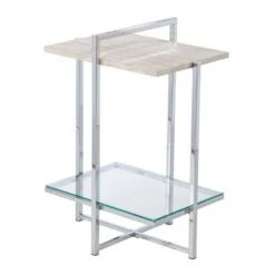 Outlet π Svamvil Faux Marble Side Table Silver/White - Aiden Lane π₯° 10 Outlet π Svamvil Faux Marble Side Table Silver/White - Aiden Lane π₯° -End And Side Tables shop unnamed file 4900