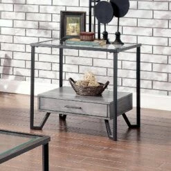Discount ⌛ 2pc Citadel Coffee Table Set Gray - miBasics 💯 -End And Side Tables shop unnamed file 491