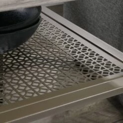 Discount 😍 Center City Wood & Metal Accent Side Table Champagne Oak - Sauder 🎉 -End And Side Tables shop unnamed file 4913