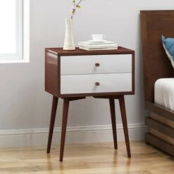 Promo β€οΈ Newcomb Mid Century Modern Side Table Brown - Christopher Knight Home π
