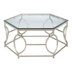 Hot Sale 🔥 2pc Elise Occasional Table Set Chrome - HOMES: Inside + Out ⭐ -End And Side Tables shop unnamed file 495