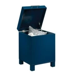 Flash Sale 💯 Vista Key Storage Side Table Navy Blue - Sauder 🤩 -End And Side Tables shop unnamed file 4954