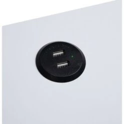 Promo ✔️ Fierce Side Table with USB Charging Dock - Acme Furniture Burgundy/black 🤩 -End And Side Tables shop unnamed file 4959