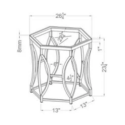 Hot Sale 🔥 2pc Elise Occasional Table Set Chrome - HOMES: Inside + Out ⭐ -End And Side Tables shop unnamed file 496