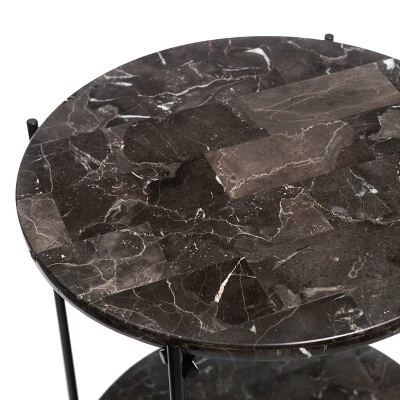 Cheapest π Simchett Round Marble Side Table Gray/Black - Aiden Lane βοΈ 5 Cheapest π Simchett Round Marble Side Table Gray/Black - Aiden Lane βοΈ - Image 3