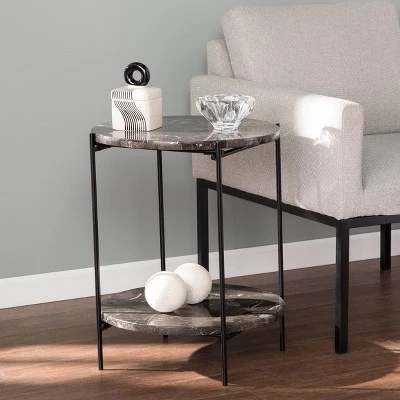Cheapest π Simchett Round Marble Side Table Gray/Black - Aiden Lane βοΈ 6 Cheapest π Simchett Round Marble Side Table Gray/Black - Aiden Lane βοΈ - Image 4