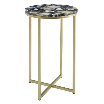 Flash Sale π Vivian Glam X Leg Round Side Table - Saracina Home Faux Marble Gray/gold π₯° 8 Flash Sale π Vivian Glam X Leg Round Side Table - Saracina Home Faux Marble Gray/gold π₯° - Image 6