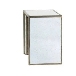 Best reviews of 🧨 A&B Home Set of 2 Waverly Mirrored Nested Side Tables Mirrored/Brown - A&B Home 🤩 -End And Side Tables shop unnamed file 50