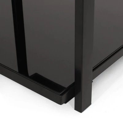 Cheapest π Snyder Modern Glass Top Side Table with Shelf Black - Christopher Knight Home π 8 Cheapest π Snyder Modern Glass Top Side Table with Shelf Black - Christopher Knight Home π - Image 6