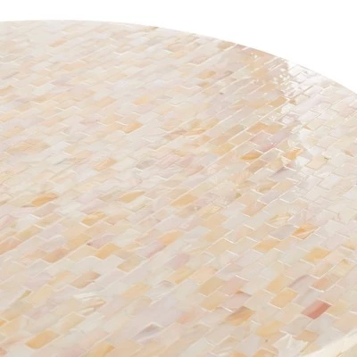 Hot Sale π Fae Mosaic Top Round Side Table Pink Champagne/Gold - Safavieh π 4 Hot Sale π Fae Mosaic Top Round Side Table Pink Champagne/Gold - Safavieh π - Image 2