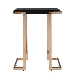 Best Pirce 🔥 Sanlos Side Table Black/Champagne - Aiden Lane 😀