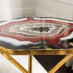Best reviews of ⌛ Celeste Faux Agate Side Table - Safavieh Multi Blue & Maroon/gold 🔔 -End And Side Tables shop unnamed file 5101