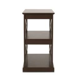 Hot Sale ❤️ Vernon Contemporary 2 Shelf Side Table Dark Walnut - Christopher Knight Home 🎁 -End And Side Tables shop unnamed file 5155