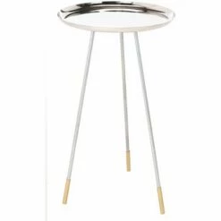 Wholesale 😍 Calix Tri Leg Contemporary Glam Side Table - Silver/Gold - Safavieh 🧨 -End And Side Tables shop unnamed file 5163