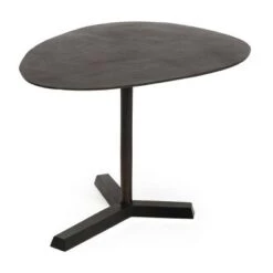 Budget 🔥 Sonnette Industrial Handcrafted Aluminum Elliptical Side Table Raw Bronze - Christopher Knight Home 🎁 -End And Side Tables shop unnamed file 5183