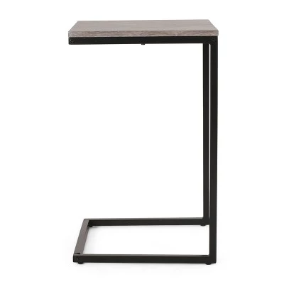 Top 10 βοΈ Winfough Modern Industrial C Shaped Side Table Gray/Black - Christopher Knight Home π 5 Top 10 βοΈ Winfough Modern Industrial C Shaped Side Table Gray/Black - Christopher Knight Home π - Image 3