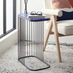 Cheap 👏 Stafford Side Table - Blue/Black - Safavieh ✔️ -End And Side Tables shop unnamed file 5238