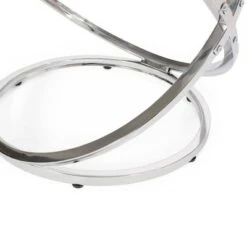 New 🔔 Silvia Modern Glass Top Round Side Table Gray/Chrome - Christopher Knight Home ⌛ -End And Side Tables shop unnamed file 5249