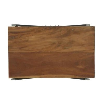 New π₯° Oxbow Modern Industrial Handcrafted Wood Side Table Light Walnut/Gray - Christopher Knight Home π 5 New π₯° Oxbow Modern Industrial Handcrafted Wood Side Table Light Walnut/Gray - Christopher Knight Home π - Image 3
