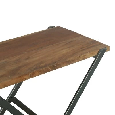 New π₯° Oxbow Modern Industrial Handcrafted Wood Side Table Light Walnut/Gray - Christopher Knight Home π 6 New π₯° Oxbow Modern Industrial Handcrafted Wood Side Table Light Walnut/Gray - Christopher Knight Home π - Image 4