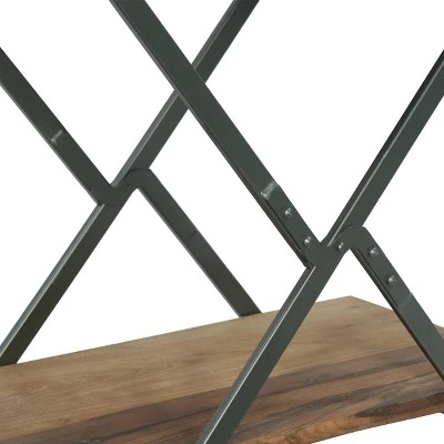 New π₯° Oxbow Modern Industrial Handcrafted Wood Side Table Light Walnut/Gray - Christopher Knight Home π 8 New π₯° Oxbow Modern Industrial Handcrafted Wood Side Table Light Walnut/Gray - Christopher Knight Home π - Image 6