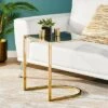 Flash Sale ❤️ Biorn Modern Glam Handcrafted Glass Top C Shaped Side Table Black/Brass - Christopher Knight Home 💯 -End And Side Tables shop unnamed file 5287