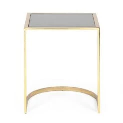 Flash Sale ❤️ Biorn Modern Glam Handcrafted Glass Top C Shaped Side Table Black/Brass - Christopher Knight Home 💯 -End And Side Tables shop unnamed file 5291