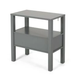 Brand new 😀 Timber Contemporary Wooden Side Table with Drawer - Christopher Knight Home Dark Walnut 🥰 -End And Side Tables shop unnamed file 5311