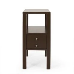 Brand new 😀 Timber Contemporary Wooden Side Table with Drawer - Christopher Knight Home Dark Walnut 🥰 -End And Side Tables shop unnamed file 5319