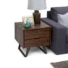 Outlet 🌟 22" Mitchell Solid Acacia Wood Side Table Distressed Charcoal Brown - WyndenHall 🎉 -End And Side Tables shop unnamed file 5320