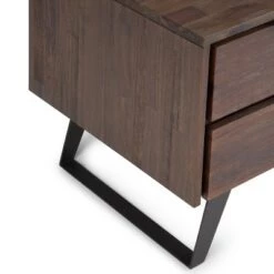 Outlet 🌟 22" Mitchell Solid Acacia Wood Side Table Distressed Charcoal Brown - WyndenHall 🎉 -End And Side Tables shop unnamed file 5324