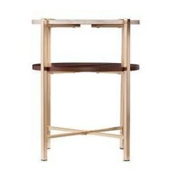 Cheapest β¨ Amelia Round End Table with Faux Marble Top Brass - Aiden Lane π―
