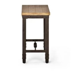 Deals 🧨 Steve Silver Co. Jersey Chairside End Table Antique Oak - Steve Silver ✨