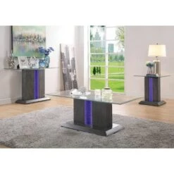 Hot Sale 👏 3pc Danziger Coffee Table Set Gray - miBasics 😀