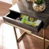 Cheapest 😉 Frondi Square End Table Black Oak/Antique Brass - Aiden Lane ⭐ -End And Side Tables shop unnamed file 5366