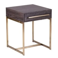 Cheapest 😉 Frondi Square End Table Black Oak/Antique Brass - Aiden Lane ⭐ -End And Side Tables shop unnamed file 5369