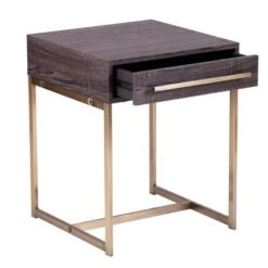 Cheapest 😉 Frondi Square End Table Black Oak/Antique Brass - Aiden Lane ⭐ -End And Side Tables shop unnamed file 5374